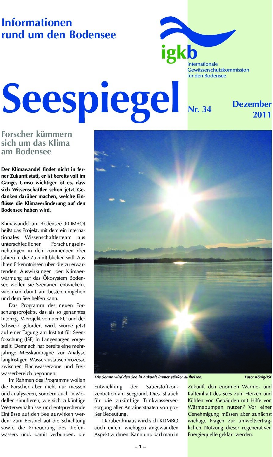 Ausgabe Nr. 34 - Dezember 2011
